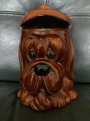 P&K Price & Kensington Droopy Dog Glazed Ceramic Biscuit Barrel Cookie Jar • £19