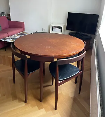 Mid Century Danish Teak Dining Table & 4 Chairs By Hans Olsen For Frem Røjle • £1700