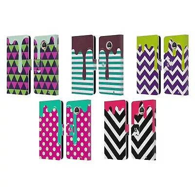 Head Case Designs Pattern Meltdown Leather Book Wallet Case For Motorola Phones • $18.95