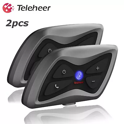 2Pcs Motorcycle Bluetooth 5.1 Headset 1500M 2-Riders Communication Systems C2N1 • $55.99
