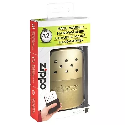 Zippo Hand Warmer Winter 12 Hour Black Polished Chrome Virtually Odourlessgift • £24.99