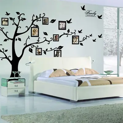 Family Tree Wall Decal Sticker Large Vinyl Photo Picture Frame Home Room Decor • $6.98