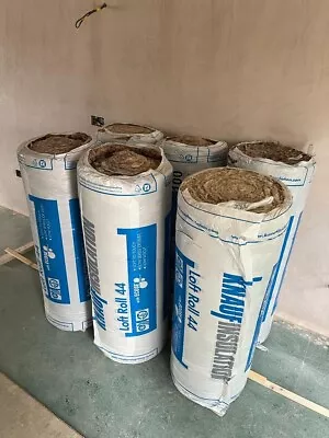 £160 • Buy 6 X Knauf Loft Insulation Combi Cut 44 Earthwool Roll 100mm