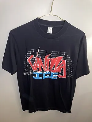 Vintage 1990 Vanilla Ice Rap Tee Shirt Ice Ice Baby Tour Hip Hop 90s (L) Graphic • $149.95