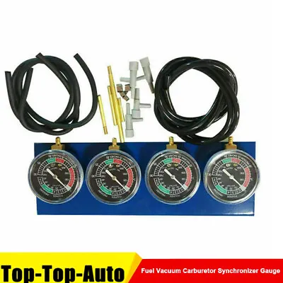 4 Cylinder Motorcycle Fuel Vacuum Carburetor Synchronizer Gauge Carb Sync Tool • $46.54