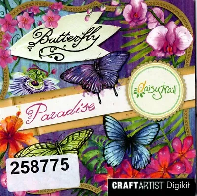 CraftArtist Digikit   BUTTERFLY PARADISE   Cd-Rom • £2.50