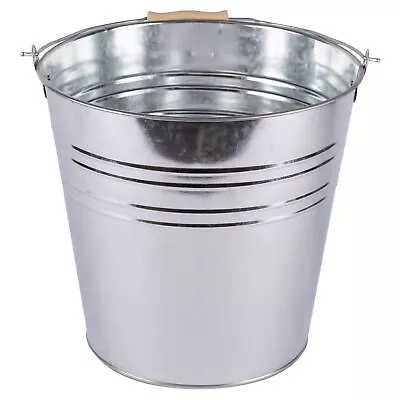 1x 15L Galvanised Steel Bucket Metal Outdoor Garden Ash Ashtray Ice Tub Bin • $24.40