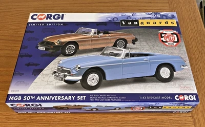 £60 • Buy Corgi Vanguards MG1002 1:43 50th Anniversary MGB Car Set First & Last Produced