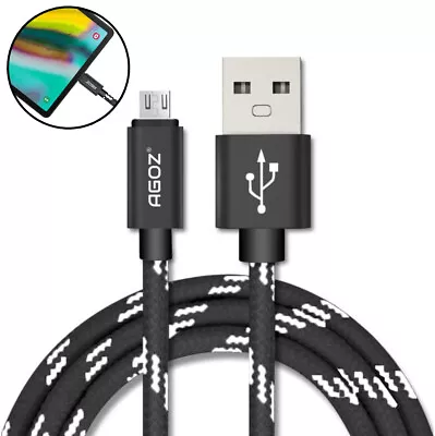 $6.48 • Buy Agoz Premium Braided 6ft Micro USB Cable FAST Charger Data Sync Cord For Tablets