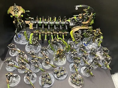 Warhammer 40K Necron Army Professionally Fully Painted On Urban Ruins Bases LotB • £498.71