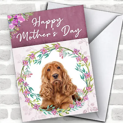 Cocker Spaniel Dog Traditional Animal Personalised Mother's Day Card • £3.95