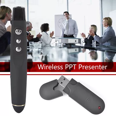 Remote Control USB Wireless PowerPoint Presenter Laser Pointer Pen For PPT UK • £10.99