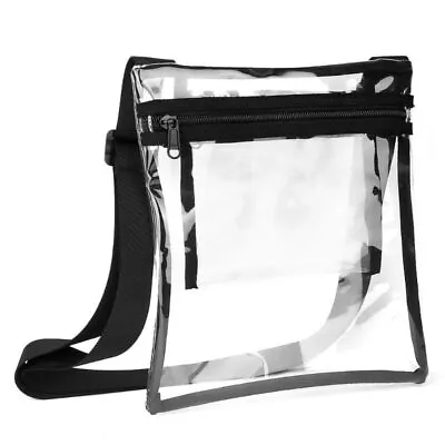 Fashion TPU Clear Crossbody Messenger Bag Transparent Handbag For Men Women Outd • $18.46