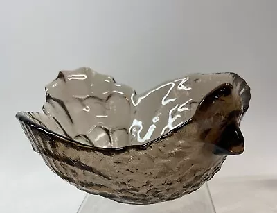 Viking Glass Chicken Salad Serving Bowl Dish Brown #6983 • $28