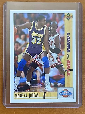 🏀 1991-92 Upper Deck Basketball Base Card #34 Michael JORDAN/ Magic JOHNSON 🏀 • $2.99