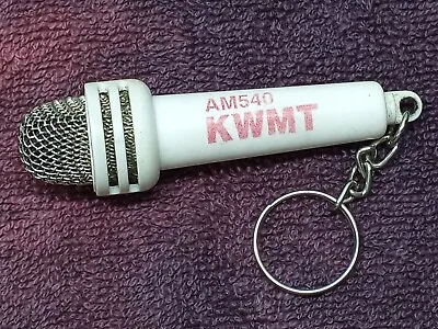 Vintage KWMT AM540 RADIO SOUVENIR MICROPHONE KEY FOB Key Chain • $24.99