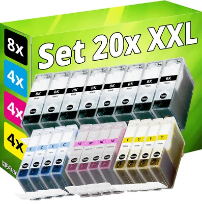 20 Ink Cartridges For Canon Pixma IP3000 IP4000 IP5000 MP700 MP730 • £16.43