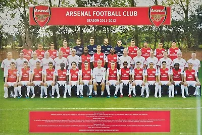 SOCCER POSTER ~ Arsenal Football Club 2011/2012 Team Photo 24x36  UK Import NOS • $21.85