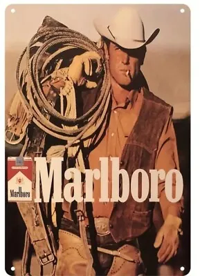 Marlboro Cowboy Cigarette Tin Metal Sign 8 X12  • $10.97