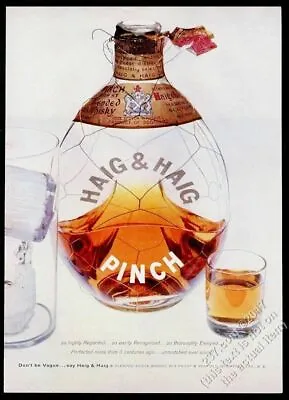 £35.78 • Buy 1955 Haig & Haig Pinch Scotch Whisky Bottle Shot Glass Photo Vintage Print Ad