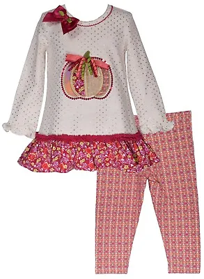 Bonnie Jean Girls Baby Toddler Fall Thanksgiving Pumpkin Legging Set Outfit • $17