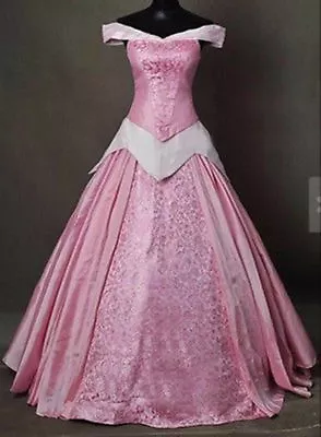 Princess Aurora Adult Costume Sleeping Beauty Cosplay Pink Dress Halloween • $42.32