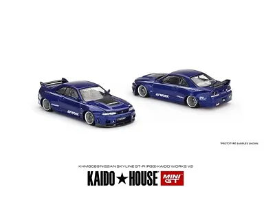 Mini Gt Kaido House Nissan Gt-r R33 Kaido Works V2 1/64 Diecast Blue Khmg089 • $24.99