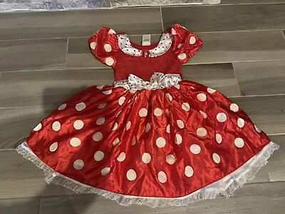 Disney Store MinnieMouse Dress Size 5/6 Dress Up  Hearts Polka Dot Sparkles • $5