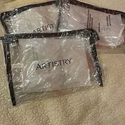 3 X Amway Artistry  Travel Cosmetic Jewelry Makeup Toiletry Bag Tote • $9.95