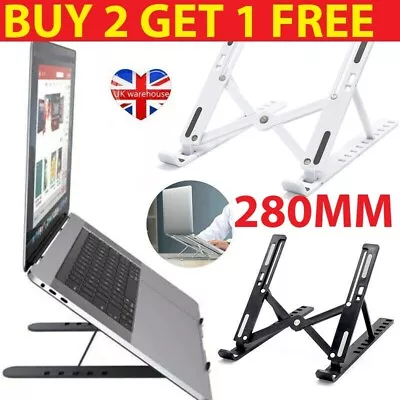 Adjustable Laptop Stand Folding Portable Tablet Desktop Holder Office Support UK • £6.49