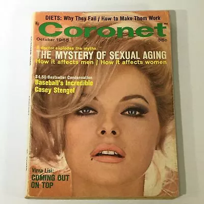 VTG Coronet Magazine October 1965 Virna Lisi Sexual Aging Mystery Newsstand • $22.50