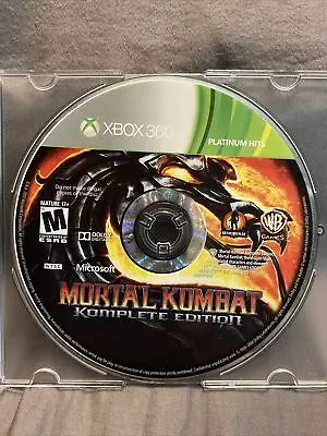 Mortal Kombat Komplete Edition XBOX 360 Disc Only • $20