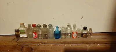 Mixed Lot Vintage Small Glass Bottles Different Colors Styles Sizes • $35