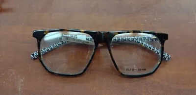 1 Unit New Elton John Tortoise Eyeglass Frames 55-14-145 #741 • $33.20