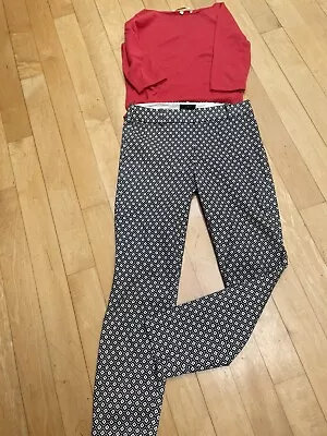 J Crew Minnie Diamond Print Pant-$98-2Tall • $14.99