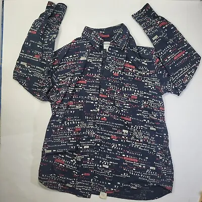 Vintage Moschino Jeans Label SZ L Rare Moschino Spell Out All Over The Shirt • $133