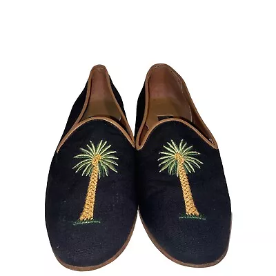 $24.90 • Buy Zalo Shoes Womens Size 7.5 N Embroidered Palm Tree Flats Smoking Slippers Boho