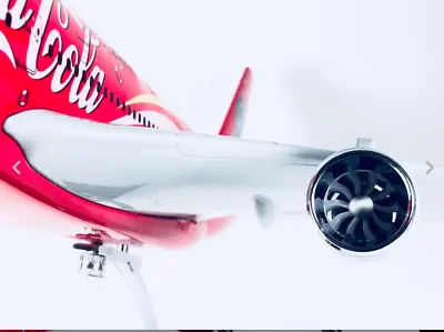 Coca Cola  A380 RARE LARGE PLANE MODEL AIRBUS  AIRPLANE APX 45cm SOLID RESIN • $110