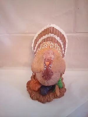 Thanksgiving Turkey Figurine Home Decor Poly Resin Fall Colors 5    B4 • $9.45