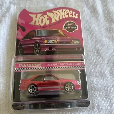 Hot Wheels RLC Exclusive Pink Edition 1993 Ford Mustang Cobra R • $50