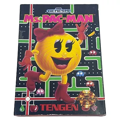 Ms. Pac-Man [Cardboard Box] Sega Genesis Complete Game • $19.99