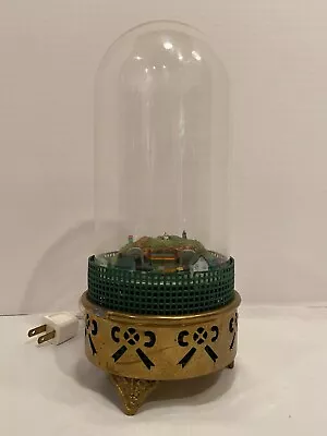 Vintage Handmade Electric Miniature Train Scene In Glass Globe Brass Base • $24.99