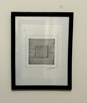 Sol Lewitt Drawing Signed - Lines In Two Directions - 1981 • $415