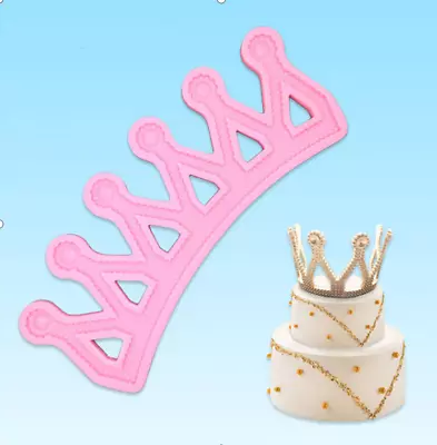 Silicone Princess Crown Mould Large Royal Baby Prince Icing Decoration #3 • £10.95