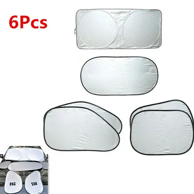 6x Car Sun Shade UV Protection Cover Windshield Rear Side Window Visor Sunscreen • $18.70