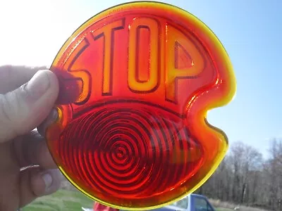 Vintage Bi Lite Stop Light Lens Glass Hudson Essex Rat Rod Hot Brown L-279 1004 • $25