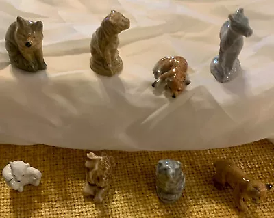 *Miniature* Animal Figurines-  8 Glass Ceramic Collectible Lot • $24.30