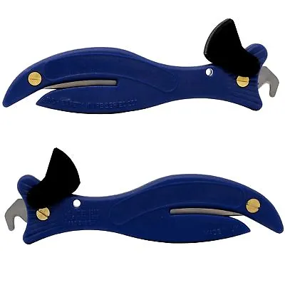 Fish 200 1x Blue Original Enclosed Blade Safety Box Tape Cutter Opener Tool • £6.99