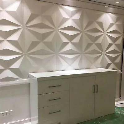 Matt White 3D Wall Panels Covering Cladding Wallpaper Kitchen Decorative Tiles • £2.49