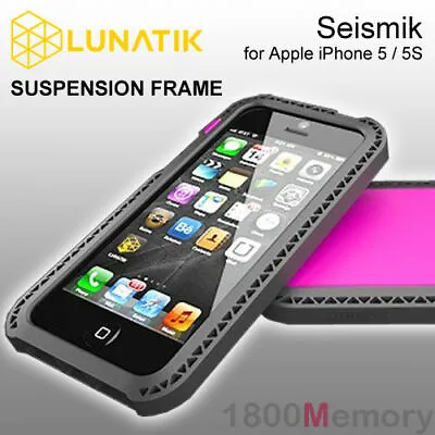 $5.19 • Buy LUNATIK SEISMIK Suspension Frame Impact Case Apple IPhone 5 SE Gray Pink